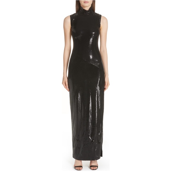 Galvan London Dresses & Skirts - Galvan Sequin Mock Neck Gown